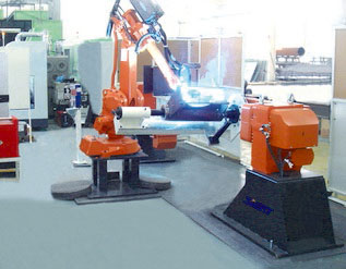 动臂前叉及后端机器人焊接系统
